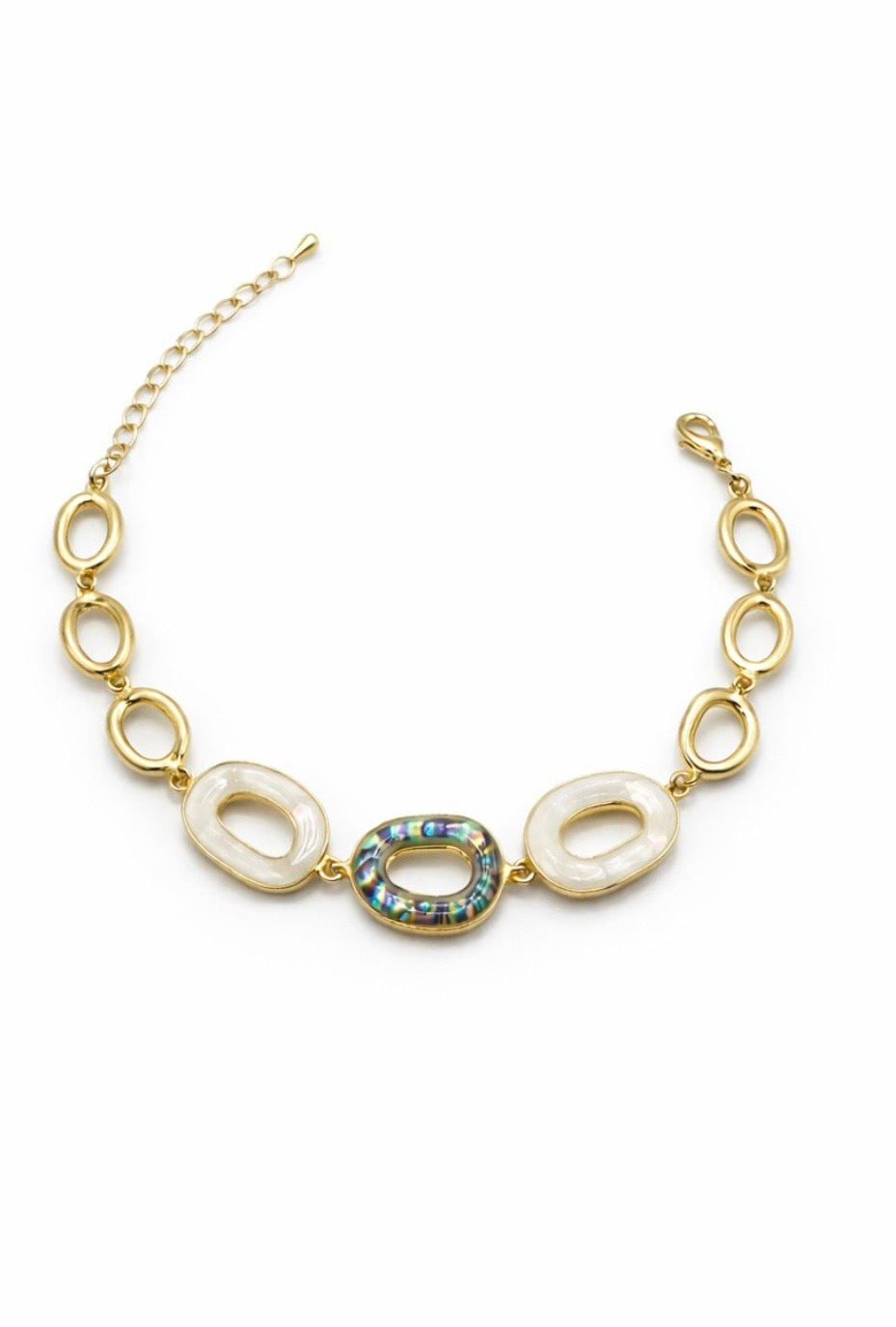 Natural Stone 14 Karat Micron Gold Bracelet